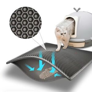 Gray Double-Layer Litter Box Size: XL